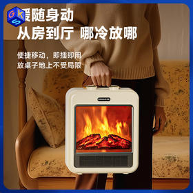 【小型便携 氛围感】OGNAL奥戈那 3D仿真火焰取暖器   1700W