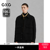 GXG男装 黑色简约通勤通勤翻领短大衣   冬热卖G24X064030 商品缩略图0