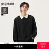 gxg.jeans男装 多色肌理面料撞色休闲翻领卫衣男生上衣 25秋热卖 商品缩略图0