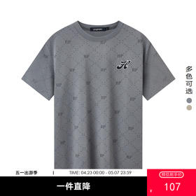 gxg.jeans男装夏季时尚圆领短袖T恤JEX14400772