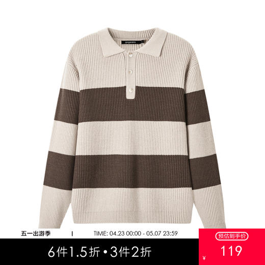 gxg.jeans男装秋季热卖翻领毛衫保暖时尚内搭长袖毛衫J24X203011 商品图0