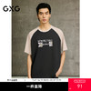 GXG男装 T恤撞色拼接圆领短袖针织时尚休闲短袖T恤 夏季热卖G25X441007 商品缩略图0