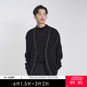 MODE COMMUTER | MC冬季高支细腻纱线抽绳开襟毛衫男MCE130060D