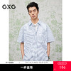 GXG男装 条纹衬衫休闲通勤短袖衬衣25夏热卖G25X232013 商品缩略图0