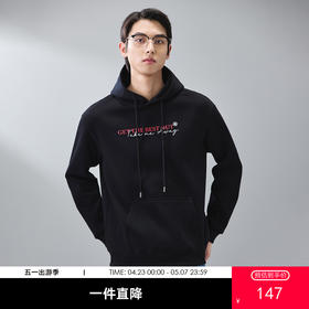 GXG男装【字母排版】春季时尚简约男女同款运动休闲连帽卫衣K&C