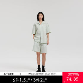 MODE COMMUTER | MC长绒棉竖条纹梭织日系竖条纹古巴领短袖衬衫