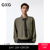 GXG男装 卡其色简约时尚宽松翻领长袖衬衫  秋季热卖衬衫 G24X033031 商品缩略图0