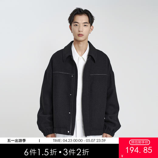 MODE COMMUTER | MC冬季休闲毛呢短款大衣短大衣男MCE106045D 商品图0