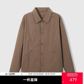 GXG男装26春季多口袋设计时尚休闲宽松百搭简约翻领男式短款夹克K&C