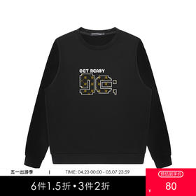 GXG男装【创意字母】时尚潮流男女同款运动休闲情侣款圆领卫衣K&C