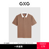 GXG夏季波浪纹双面提花翻领休闲polo衫男短袖 商品缩略图0