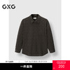 GXG男装 棋盘格烧花长袖衬衫通勤灯芯绒外套男衬衣 2025春季热卖 商品缩略图0