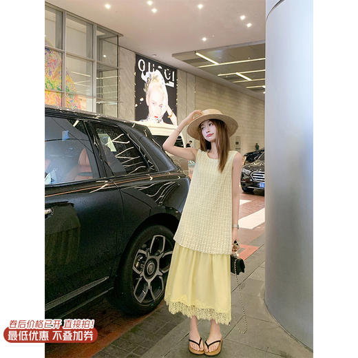 <曾小咸推荐>现货秒杀！微信超特价！假两件无袖连衣裙 日常259.99 立减150 秒杀109.99！ 商品图0