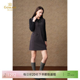 乔万尼羊毛呢连衣裙茧型甜美小香风设计EI4E613