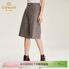 乔万尼裤子复古休闲高腰裤宽松直筒七分毛呢阔腿裤女EN4F825 商品缩略图0