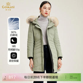 【鹅绒】乔万尼羽绒服时尚流行修身冬季轻薄外套中长款EN4T856