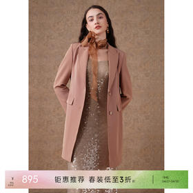 乔万尼通勤风中长款西装外套ET3A708