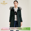 乔万尼冬季双面穿鸭绒修身收腰毛领连帽羽绒服女长款EN4T838 商品缩略图0