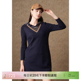 乔万尼新品绵羊毛连衣裙减龄连帽百搭设计EI4E690