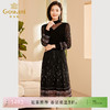 乔万尼连衣裙女黑色长袖针织法式高级感ET3M779 商品缩略图0