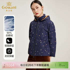 【白鹅绒】乔万尼羽绒服女时尚女短款两面穿羽绒服轻薄冬装EN4T823