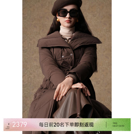 乔万尼羽绒服复古加厚过膝收腰EM4T656 商品图0