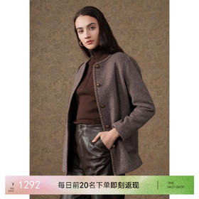 乔万尼中长款小香风羊毛外套短款时尚大衣EM4B595