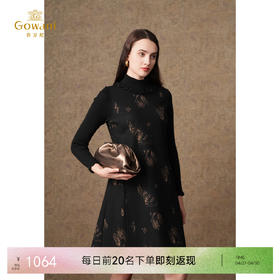 乔万尼冬季新款连衣裙绵羊毛保暖收腰显瘦内搭裙EI4E507