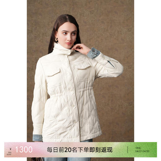 乔万尼小香风棉服外套收腰设计EM4K649 商品图0