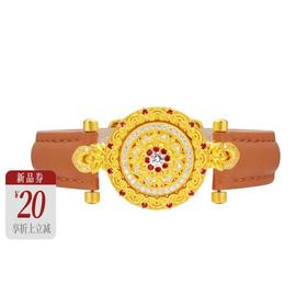 【新品首发】美人如花-宝相花 足金黄金钻石镶嵌手链 成熟女性礼物MEMORA诗普琳LB455201