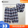 【尾货清仓不退换】波顿男士休闲格仔中裤ME359 商品缩略图0