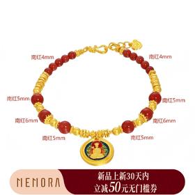 【新品首发】慧光文殊黄金足金南红手链【按克计价黄金2】MEMORA诗普琳GB310801