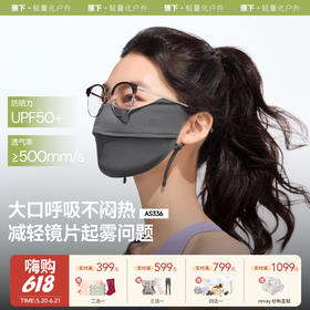 【云优选】蕉下透气防晒口罩夏护眼角薄款网眼散热面纱原纱凉感立体冰丝面罩