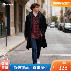 波顿男士毛呢大衣MJ813518