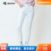 波顿白色休闲裤女纯色显瘦高端长裤子LE228120 商品缩略图0
