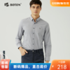 波顿男士秋冬 衬衫 格纹修身 柔适挺括休闲长袖款MS707323 商品缩略图0