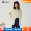【轻盈防晒】波顿春秋女士杏色老花小众宽松长款衬衫高端LS832123 商品缩略图0