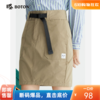 波顿工装A字半身裙女夏季复古时尚宽松气质显瘦系腰后开叉短裙子LK209222 商品缩略图0