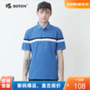 Boton_波顿夏日男装经典休闲美式翻领条纹短袖polo衫舒适透气t恤MT666220 商品缩略图0