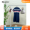 波顿女士条纹翻领POLO短袖连衣裙LD231222 商品缩略图0