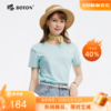 [棉麻混纺]波顿夏季女士圆领短袖t恤美式天丝高级感上衣LT325225 商品缩略图0