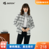[长绒棉]波顿女士春秋冬 衬衫 磨毛格纹 柔暖合身休闲长袖款LS988323 商品缩略图0