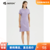 波顿针织纯棉polo连衣裙女夏季法式设计感休闲运动风纯色短袖中裙LD228221 商品缩略图0