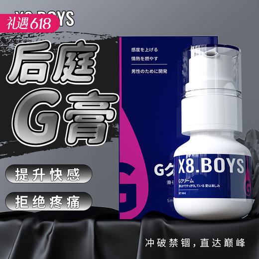 【后庭酥爽】x8.boys男优膏G霜同志gay后庭润滑高潮液 5g/40ml 商品图0