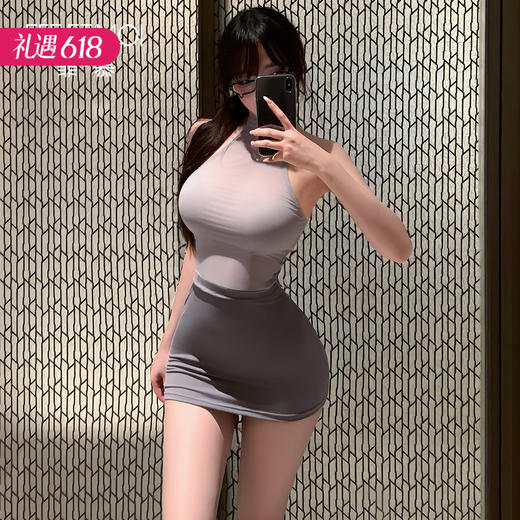 【职场纯欲】霏慕 纯欲绑带领透视OL制服 情趣内衣6212 商品图0