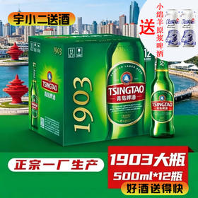 【啤酒】（青岛登州路56号）青岛啤酒1903啤酒500ml*12