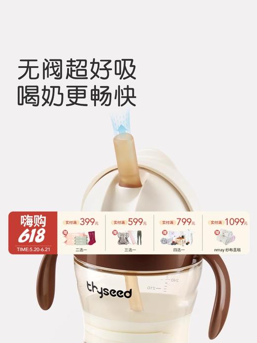 Thyseed世喜 儿童直饮吸管杯 儿童吸管杯宝宝直饮吸管水杯婴幼儿 300ml 18月+ 商品图0