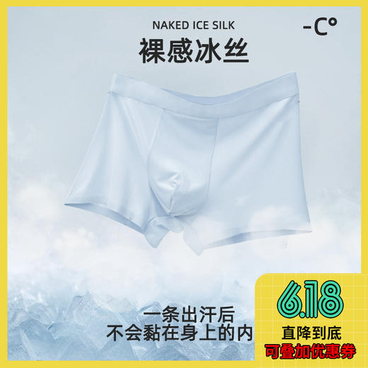 夏款 · 40d 凉感超薄镂空冰丝内裤（4条） 商品图0