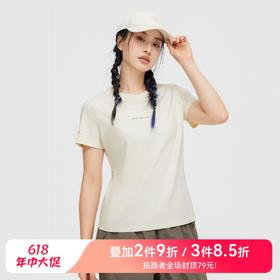 【618特价】拓路者凉感短袖字母LOGO印花夏季圆领时尚T恤百搭潮流运动户外女