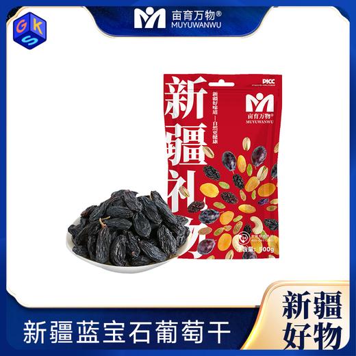 【自然风干 肉厚饱满】新疆蓝宝石葡萄干 黑美人金手指自然提子干500g*2袋 商品图0